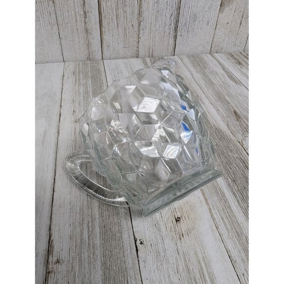 Whitehall Clear By Colony Glass Creamer 2 1/2" Cubist - Picture 4 of 7